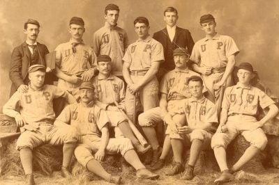 University baseball team, 1889