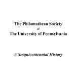 The Philomathean Society of the University of Pennsylvania: A Sesquicentennial History, cover, 1965