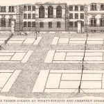 Tennis courts at 34th and Chestnut, 1907