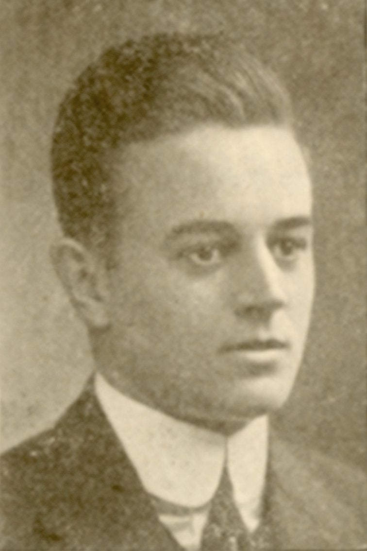 Jervis Watson Burdick, yearbook photo, 1912