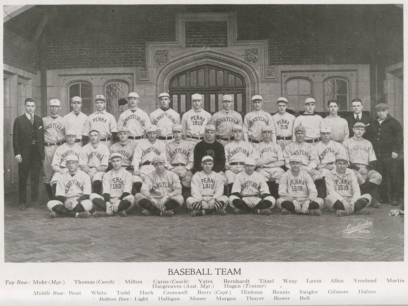 Varsity baseball team, 1917