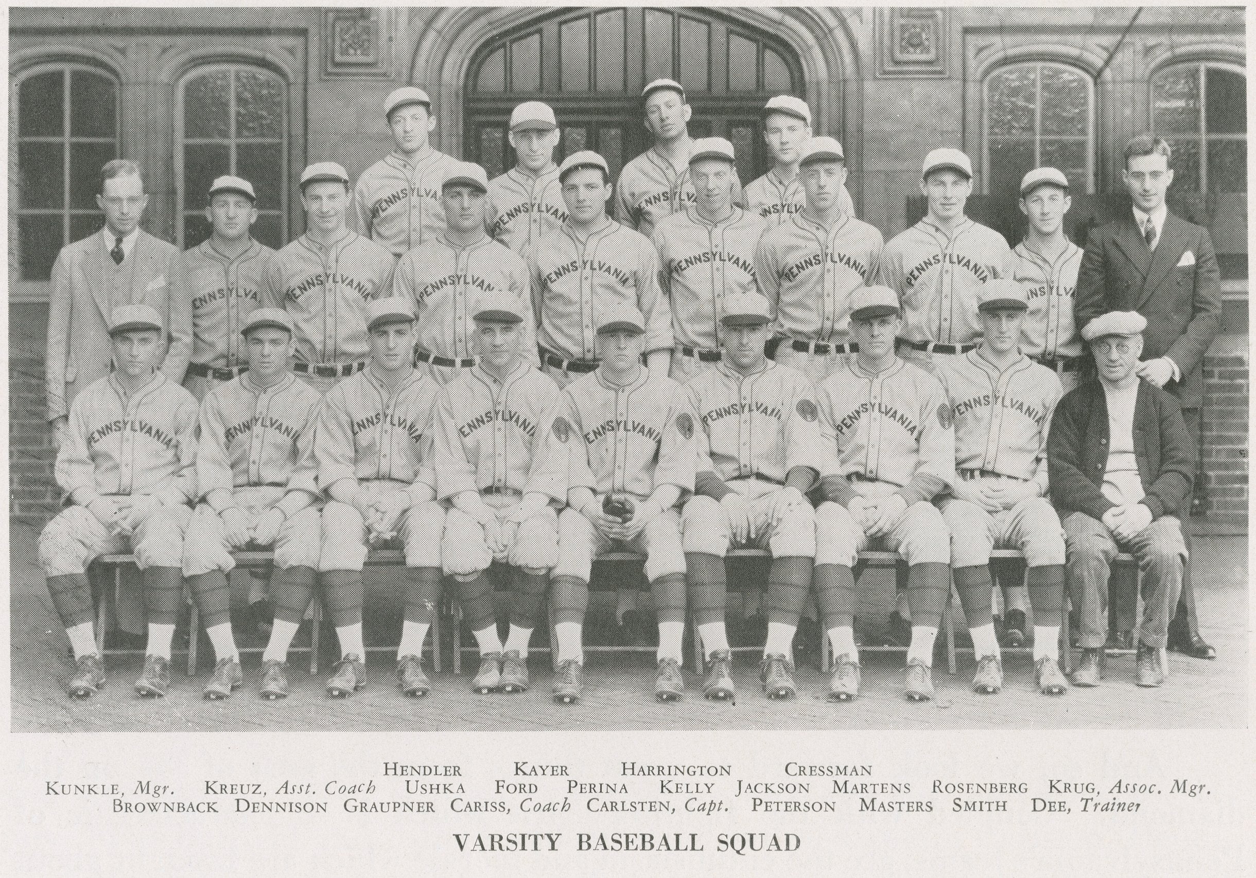 Varsity baseball team, 1931
