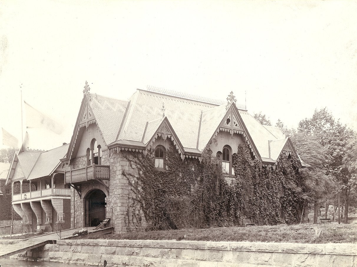 University of Pennsylvania boathouse (built 1876), c. 1915