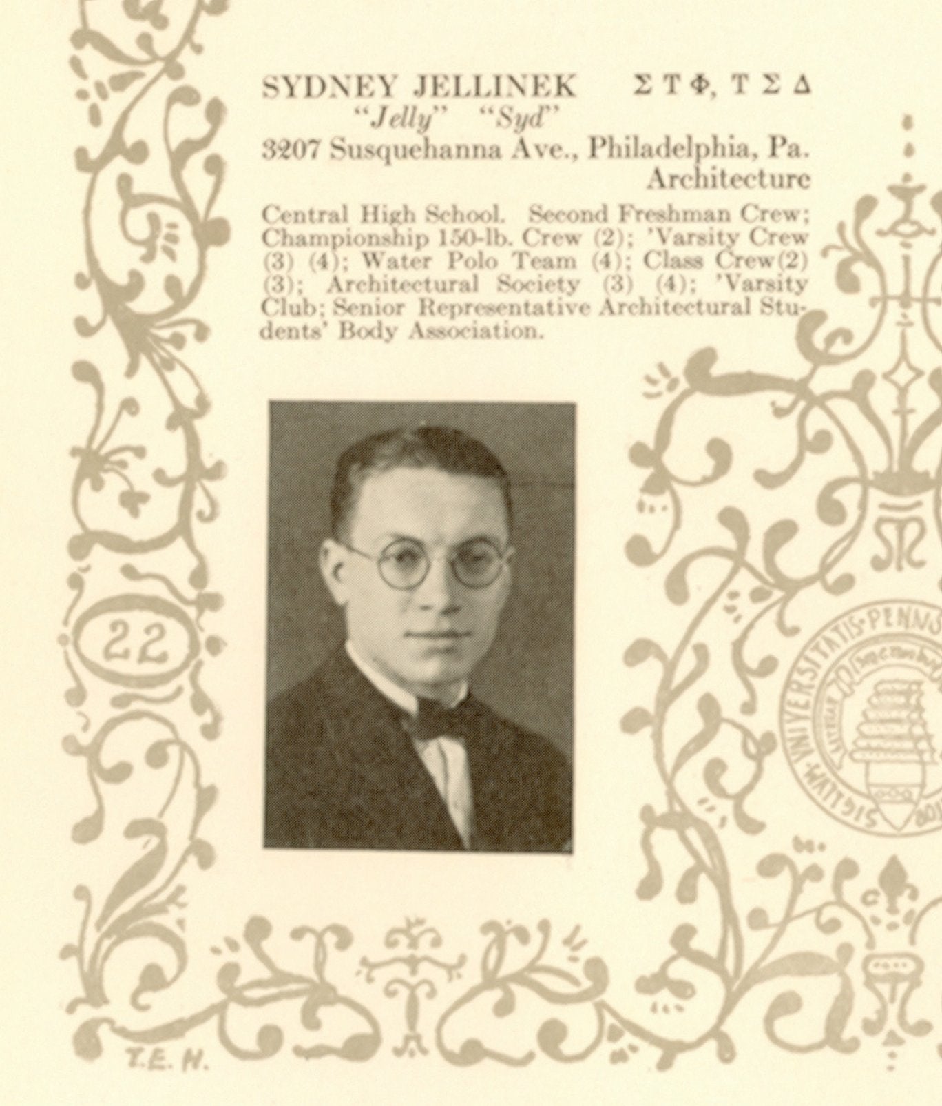 Sidney Jellinek, 1923