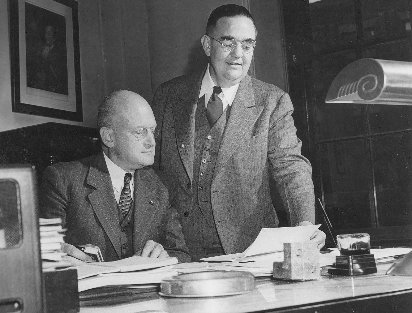 C. Canby Balderston (left) and George W. Taylor (right), c. 1945