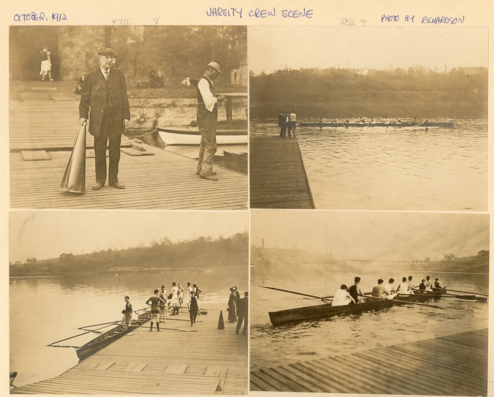 Crew team training at the Boat House, 1912
