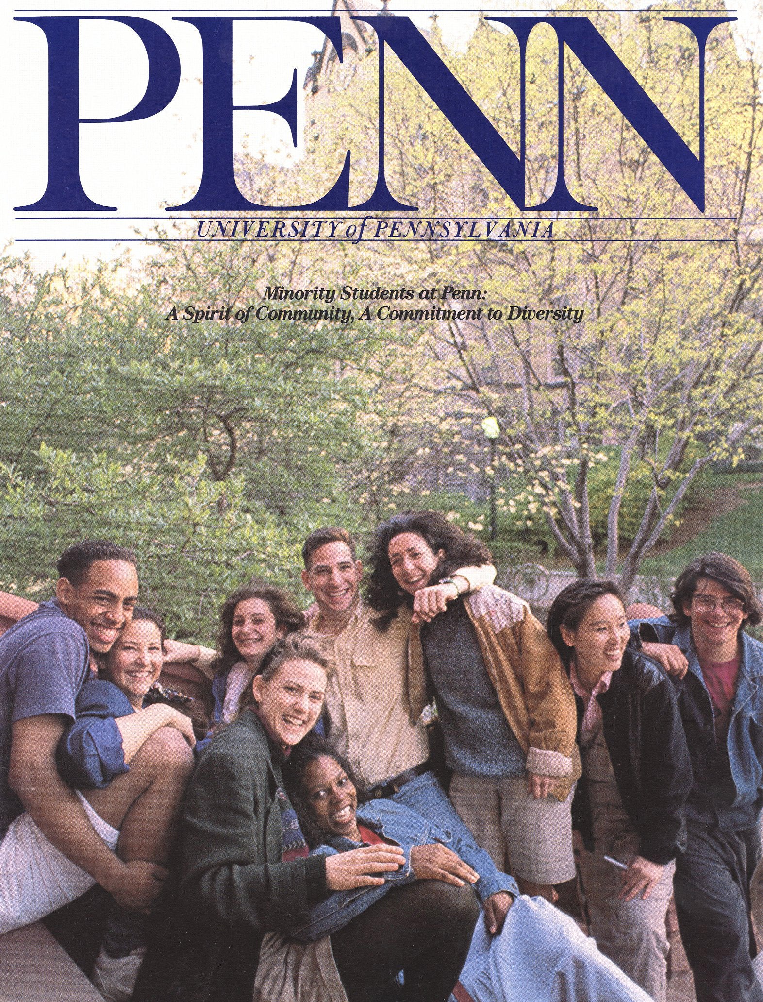 "Minority students at Penn," brochure cover, 1989