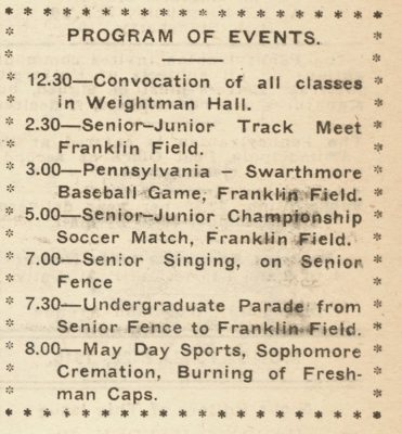 Class Day, program, 1916