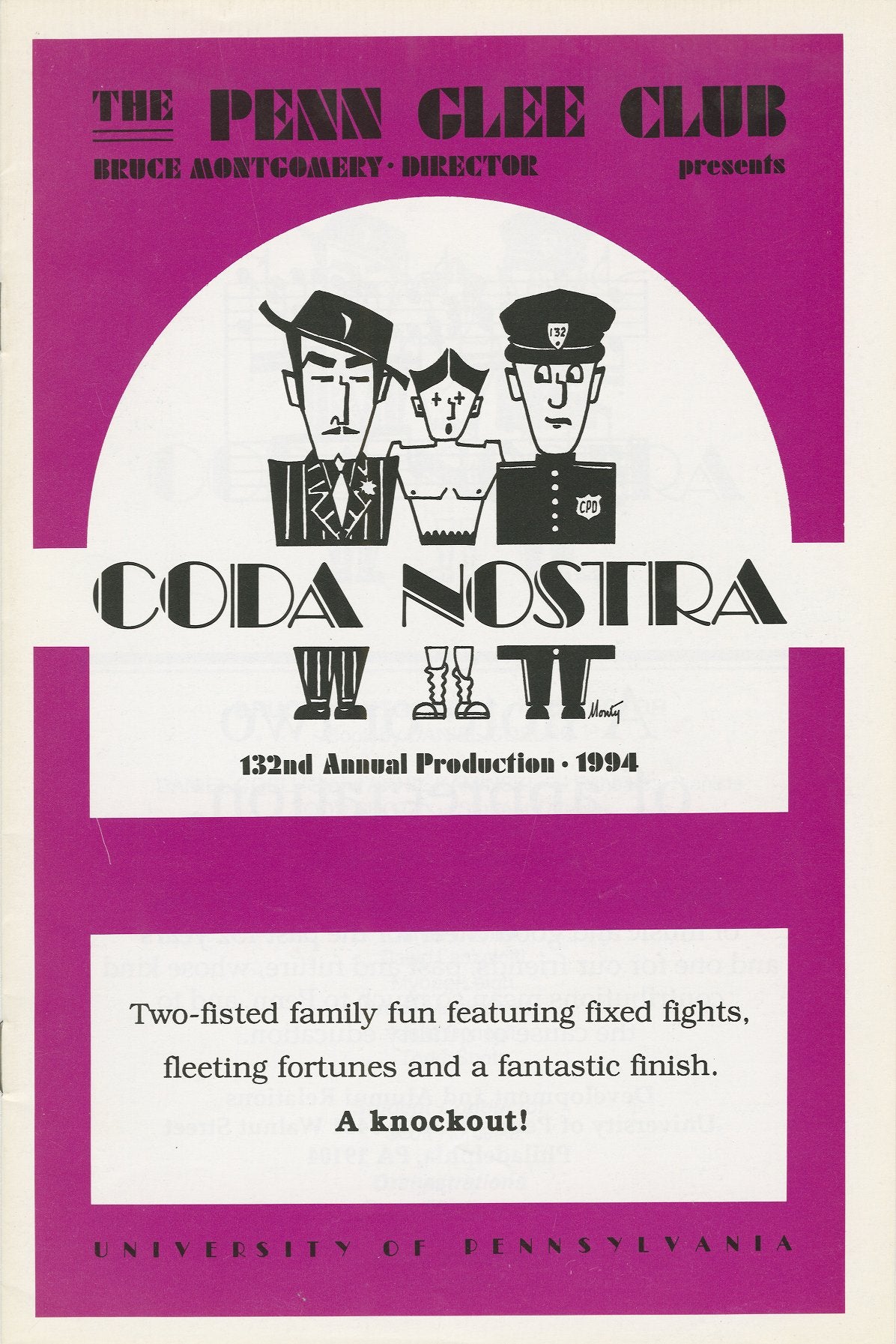 Glee Club's 1993-1994 production, Coda Nostra, program cover