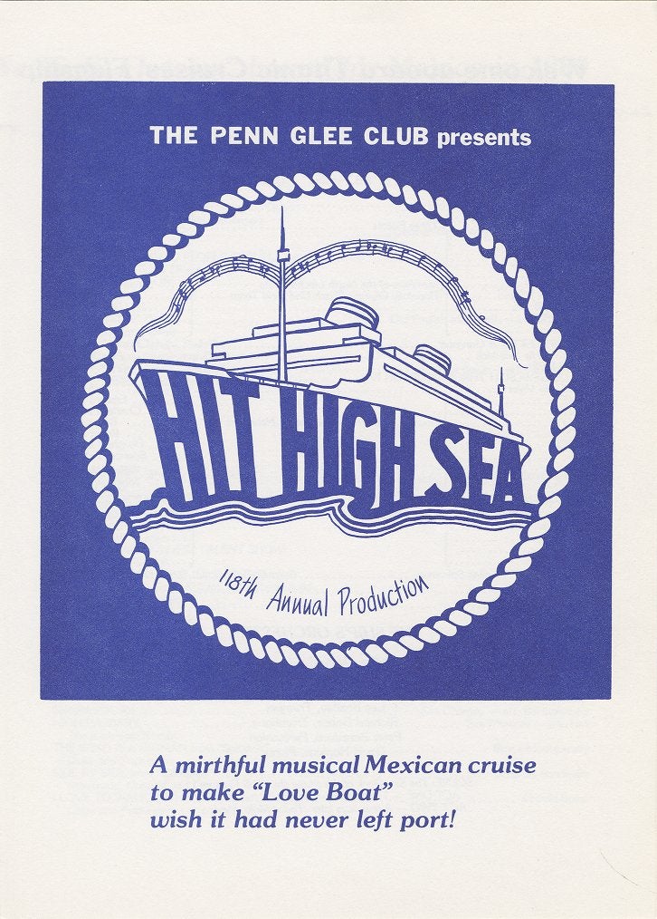 Glee Club's 1979-1980 production, Hit High Sea, program cover
