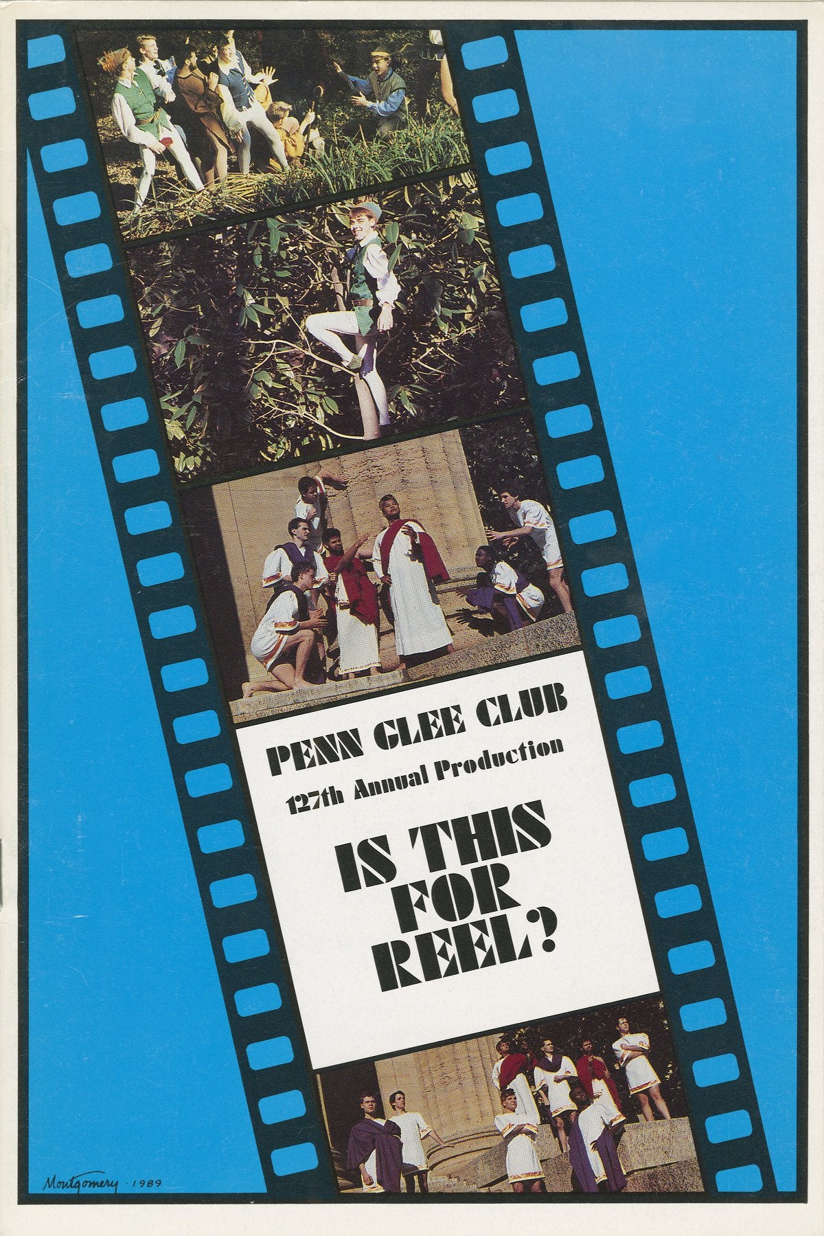 Glee Club's 1988-1989 production, Is This for Reel?, program cover