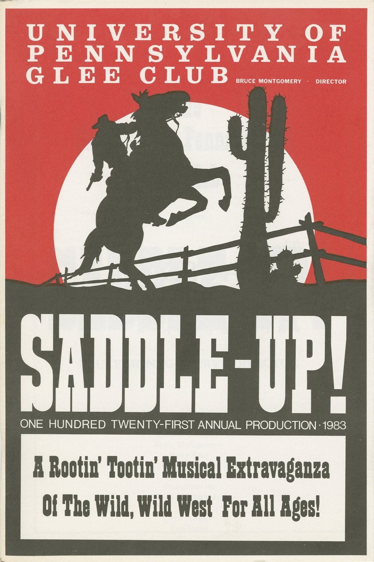 Glee Club's 1982-1983 production, Saddle-Up!, program cover