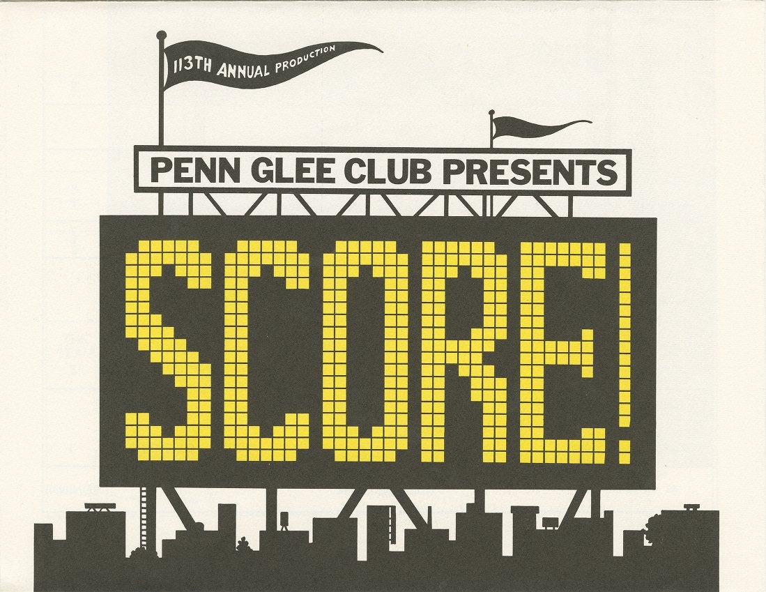Glee Club's 1974-1975 production, Score!, program cover