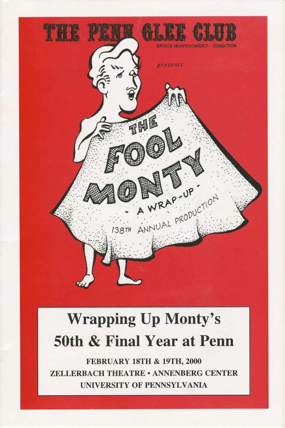 Glee Club's 1999-2000 production, The Fool Monty, program cover