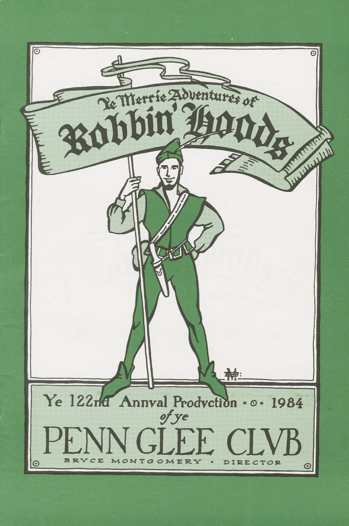 Glee Club's 1983-1984 production, Ye Merrie Adventures of Robbin' Hoods, program cover