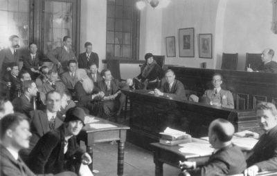 Moot court proceedings at the Law School, c. 1926