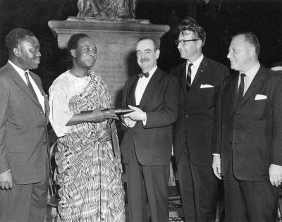 Kwame Nkrumah receiving a University Citation, July 1958