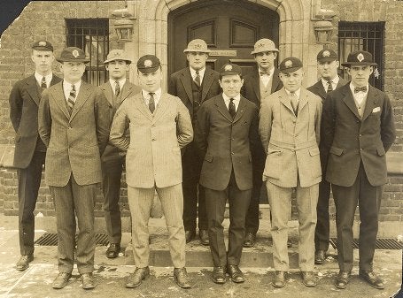 Delta Upsilon fraternity, group photograph, 1920