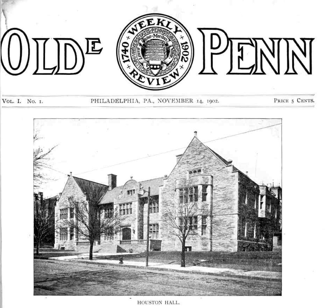 Olde Penn (Pennsylvania Gazette), Vol. 1 No. 1, 1902, cover