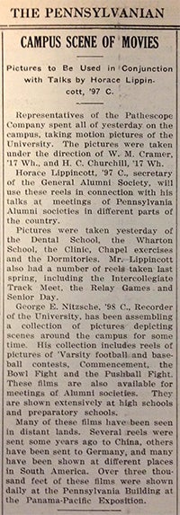 The Pennsylvanian article, January 15, 1916