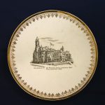 Plate, University of Pennsylvania china featuring College Hall, 1903