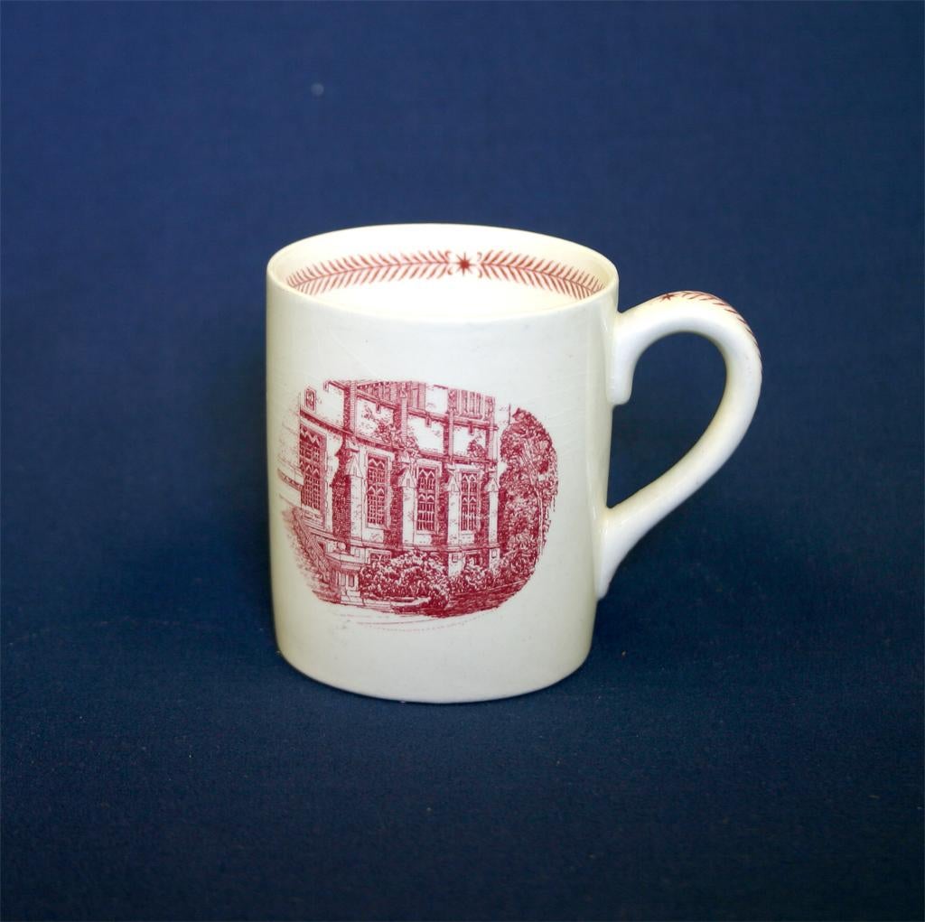 Wedgwood china, cup depicting University Library, 1940